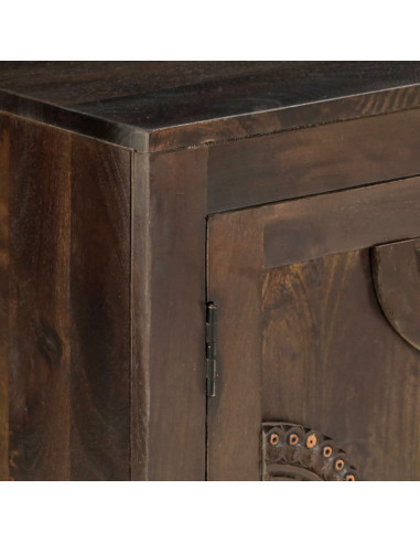 Credenza con Design Intagliato 110x35x70 cm in Legno di Mango