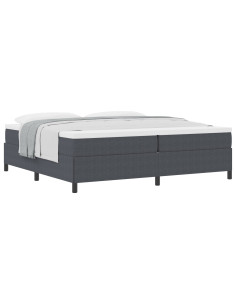 Letto a molle Grigio scuro 200 x 200 cm Velluto 2