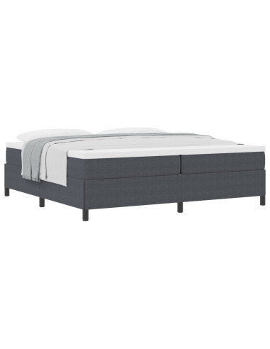 Letto a molle Grigio scuro 200 x 200 cm Velluto