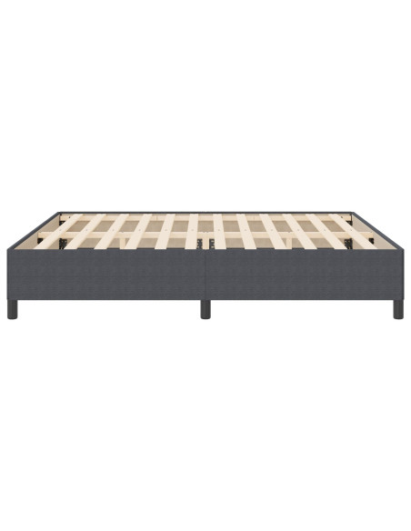 Letto  Grigio Scuro 200x200 cm Tessuto a Coste