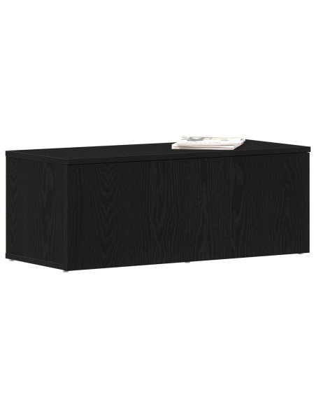 Mobile TV  Nero Rovere 80x34x30 cm in legno ingegnerizzato