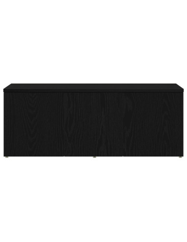 Mobile TV Rovere Nero 80x34x30 cm Legno multistrato