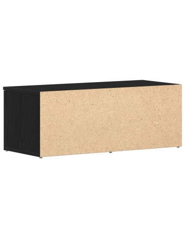 Mobile TV Rovere Nero 80x34x30 cm Legno multistrato