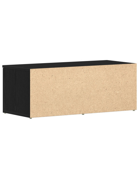 Mobile TV Rovere Nero 80x34x30 cm Legno multistrato