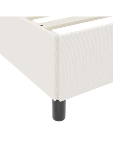 Struttura per letto Panna 90x190 cm Tessuto a coste