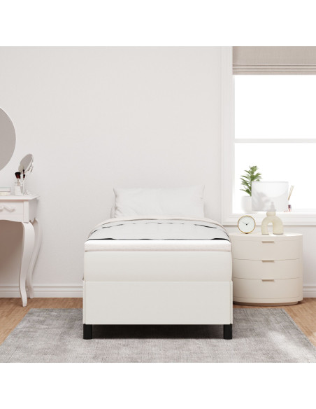 Letto a molle Crema 90 x 190 cm Velluto