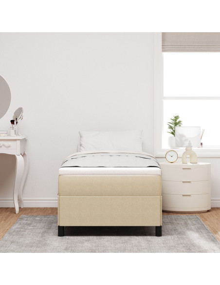 Struttura Letto Verde Chiaro Grigio 80x200 cm in Tessuto CORDURO