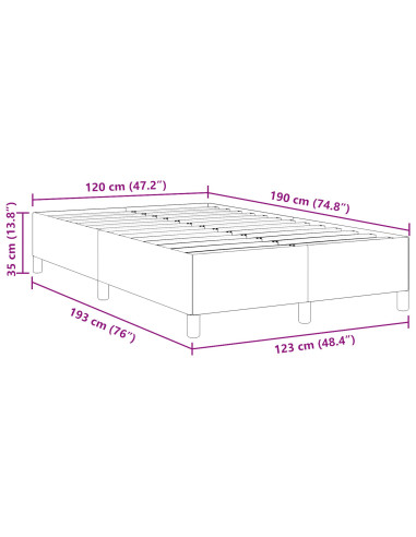 Letto a molle Grigio Verde 120 x 190 cm Velluto