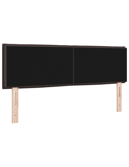 Testiera  Design Linee Marrone Scuro 140 cm Tessuto