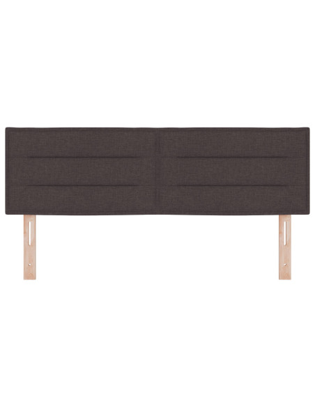 Testiera  Design Linee Marrone Scuro 140 cm Tessuto