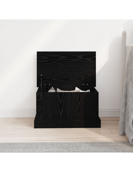 Scatola di stoccaggio  Nero Rovere 50x30x28 cm Legno ingegnerizzato