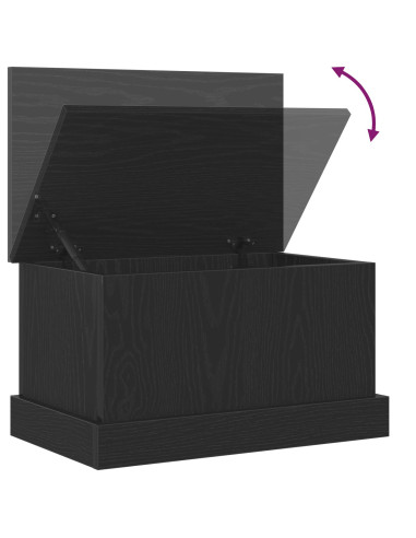 Scatola di Stoccaggio Rovere nero 50 x 30 x 28 cm