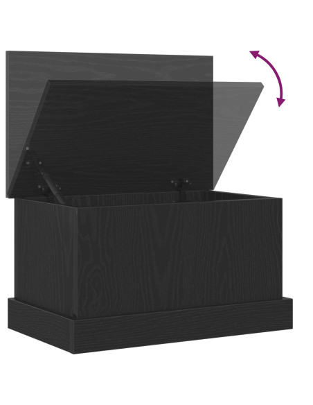 Scatola di stoccaggio  Nero Rovere 50x30x28 cm Legno ingegnerizzato