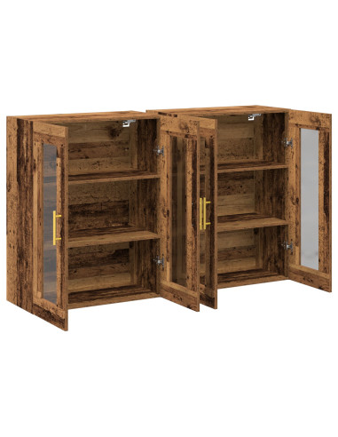 Armadi da Parete 2 pcs Legno vecchio 69,5 x 34 x 90 cm