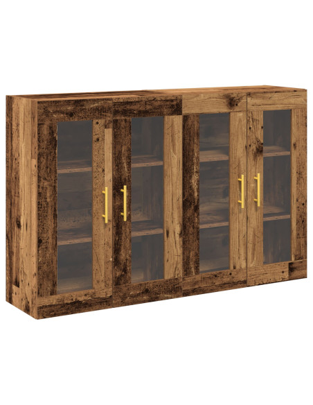 Armadio da parete  Set di 2 Legno vecchio Legno massello