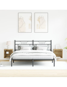 Mensola galleggiante con luce LED con lo scaffale 2 pcs Marrone