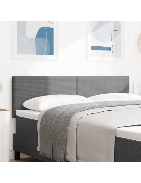 Testiera con testiera Grigio chiaro 144 cm Pelle Sintetica