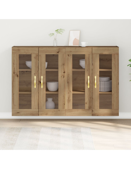 Armadi da Parete 2 pcs Rovere artigianale 69,5 x 34 x 90 cm