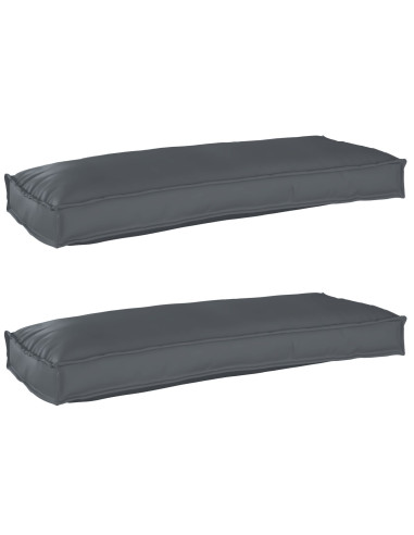 Set di Cuscini per Pallet 2 pcs Antracite 100 x 40 x 8 cm