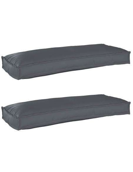 Set di Cuscini per Pallet 2 pcs Antracite 100 x 40 x 8 cm