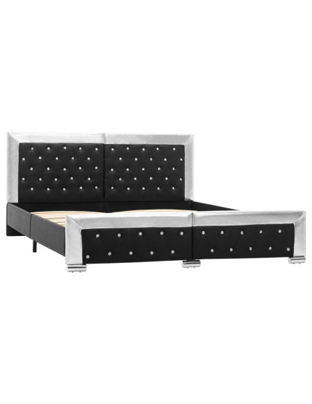 Giroletto Nero in Similpelle 160x200 cm