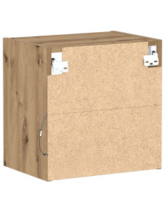 Mensola galleggiante con luce LED Marrone 40 x 28,5 x 40 cm 2