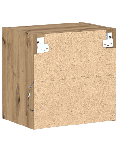 Mensola galleggiante con luce LED Marrone 40 x 28,5 x 40 cm