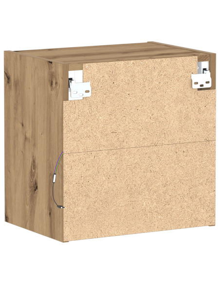 Mensola galleggiante con luce LED Marrone 40 x 28,5 x 40 cm