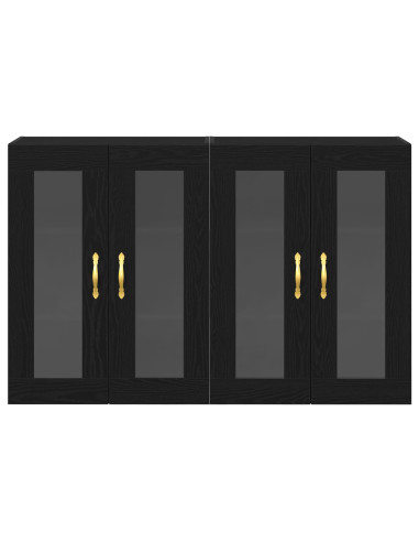 Armadi da Parete 2 pcs Rovere Nero 69,5 x 34 x 90 cm