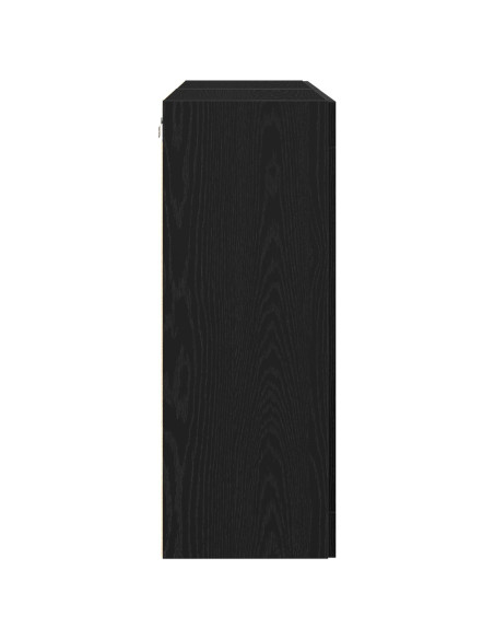 Armadio a Muro  Set di 2 Rovere nero Legno, Vetro 139 x 34 x 90 cm