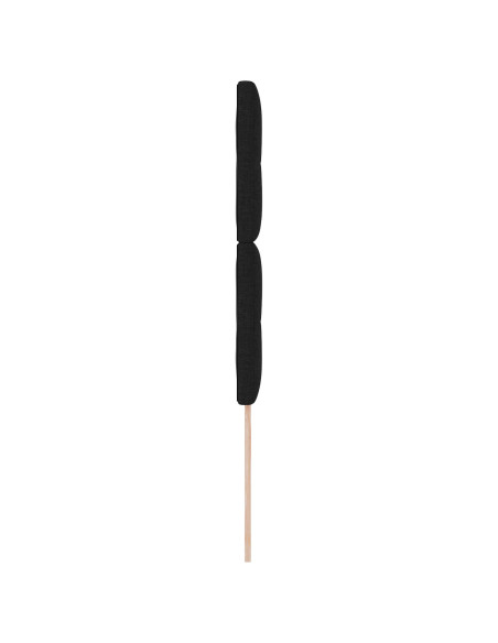 testiera  con bottoni trapuntati nera 90 cm in tessuto