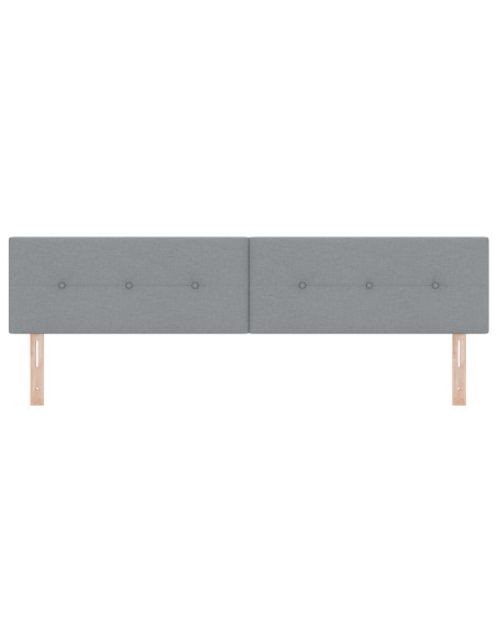Testiera  Button Tufted Grigio Chiaro 200 cm Tessuto
