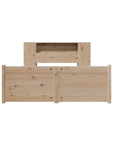 Letto Libreria senza Materasso 120x190 cm in Legno di Pino