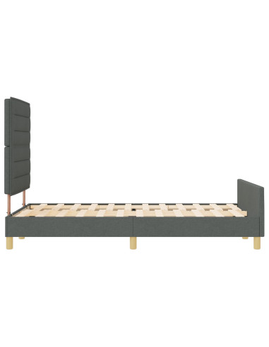 Struttura del letto Grigio scuro 140 x 200 cm Tessuto