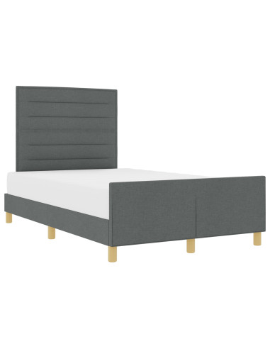 Struttura del letto Grigio scuro 140 x 200 cm Tessuto