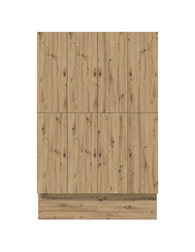 Struttura letto con contenitore Rovere artigianale 150 cm