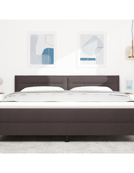 Testiera con testiera Marrone Scuro 180 cm Pelle Sintetica