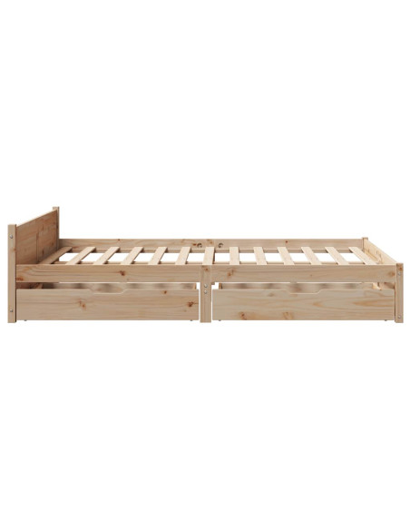 Letto senza Materasso 120x190 cm in Legno Massello di Pino