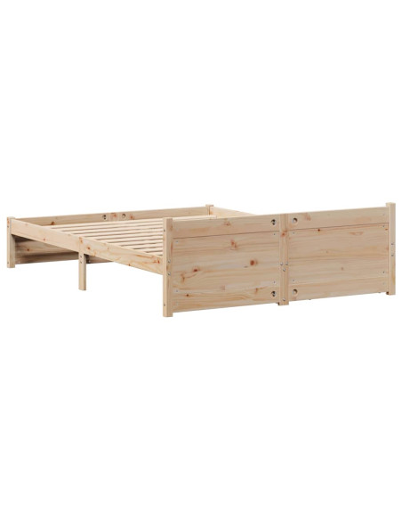 Letto senza Materasso 120x190 cm in Legno Massello di Pino
