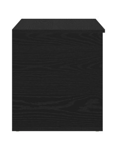 Scatola di Stoccaggio Rovere Nero 84 x 42 x 46 cm