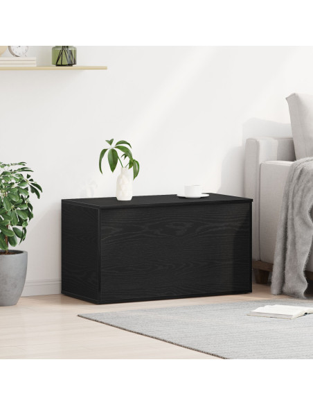 Cassa di stoccaggio  in Nero Rovere, 84x42x46 cm, in legno ingegnerizzato