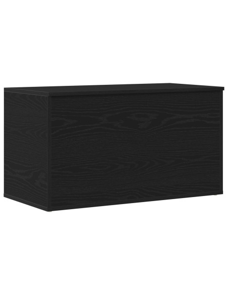 Scatola di Stoccaggio Rovere Nero 84 x 42 x 46 cm