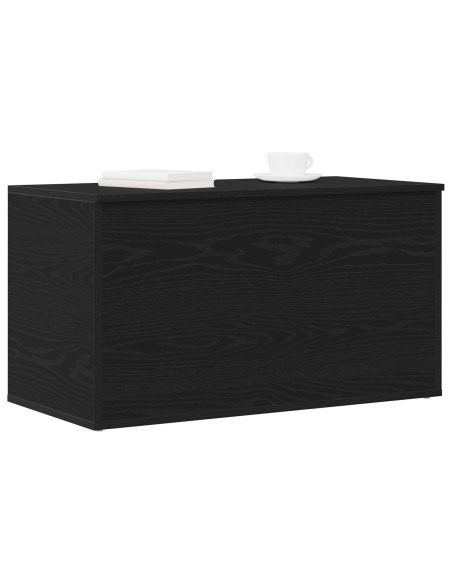 Scatola di Stoccaggio Rovere Nero 84 x 42 x 46 cm