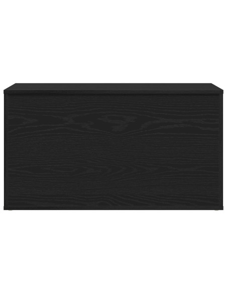 Scatola di Stoccaggio Rovere Nero 84 x 42 x 46 cm