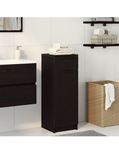 Mobile da Bagno Rovere nero 32 x 34 x 90 cm Legno multistrato