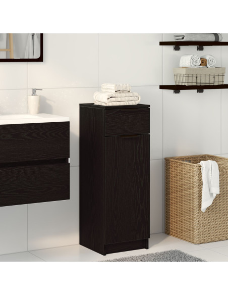 Mobile da Bagno Rovere nero 32 x 34 x 90 cm Legno multistrato