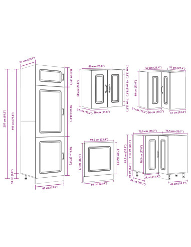 Mobile da cucina Kalmar Rovere Marrone 80 x 46 x 81,5 cm