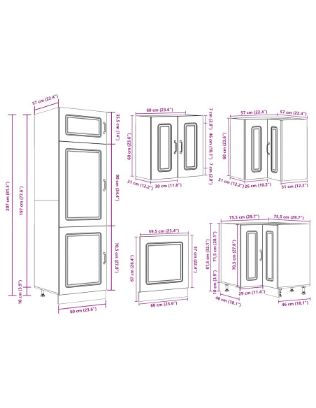 Mobile da cucina Kalmar Rovere Marrone 80 x 46 x 81,5 cm