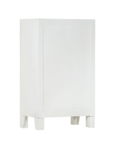 Credenza Bianca 55x30x90 cm in Legno Massello di Acacia