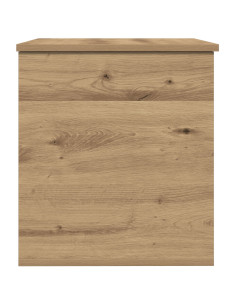 Scatola di Stoccaggio rovere artigianale 60 x 42 x 46 cm 2